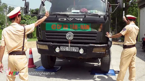 Yên Thành: Xe quá tải bị tạm giữ giấy tờ lại tiếp tục tái phạm